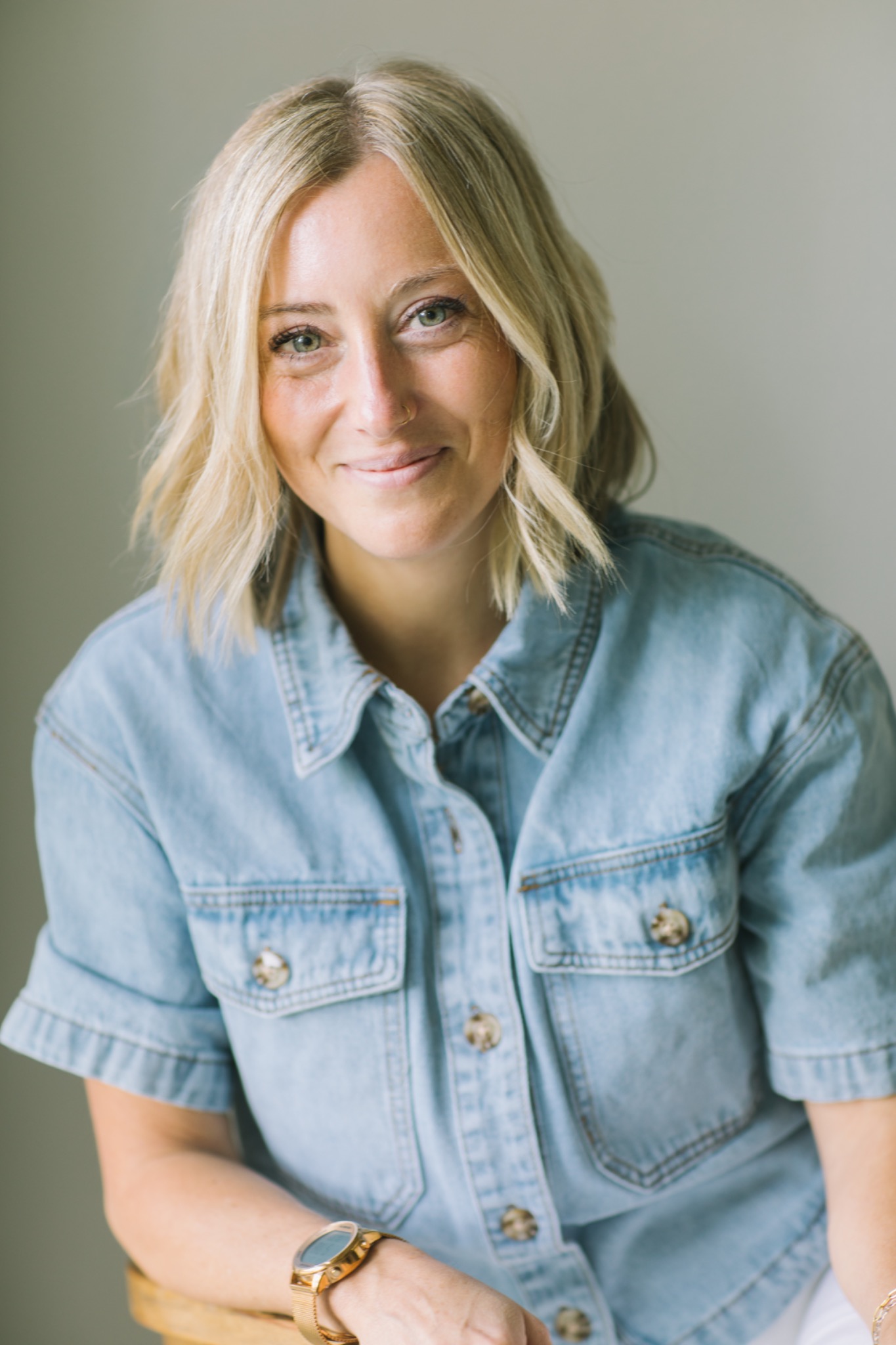 Rachael smiling softly